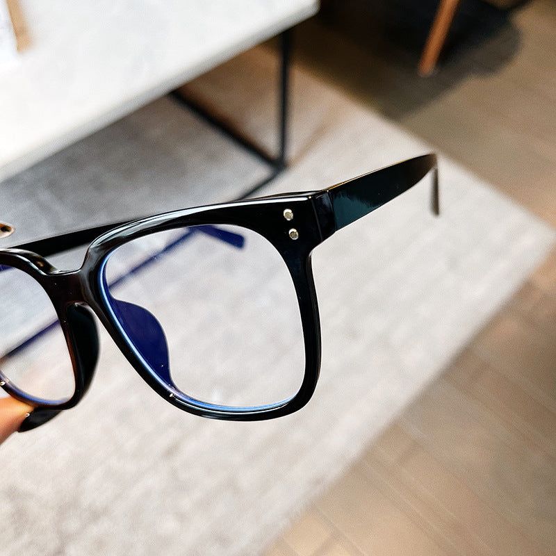Large Frame Anti Blue-ray Glasses Personality Rivets