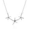 Women's Three Seastars Pendant Necklace