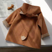 New Thick Mid-length Woolen Coat Children's Cartoon Cute Fox Woolen Coat