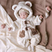 Fleece Lined Padded Warm Keeping Going Out Rompers Coat