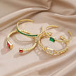 Micro-inlaid Color Zirconium Emerald Temperament Bracelet