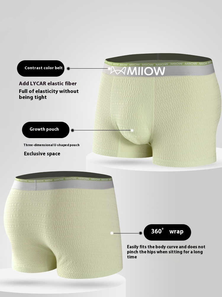 Men's Bubble Cotton Underwear Pure Cotton Antibacterial Breathable Boxers