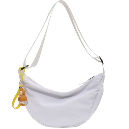 Nylon  Women's Saddle All-matching Crossbody Dumpling Bag
