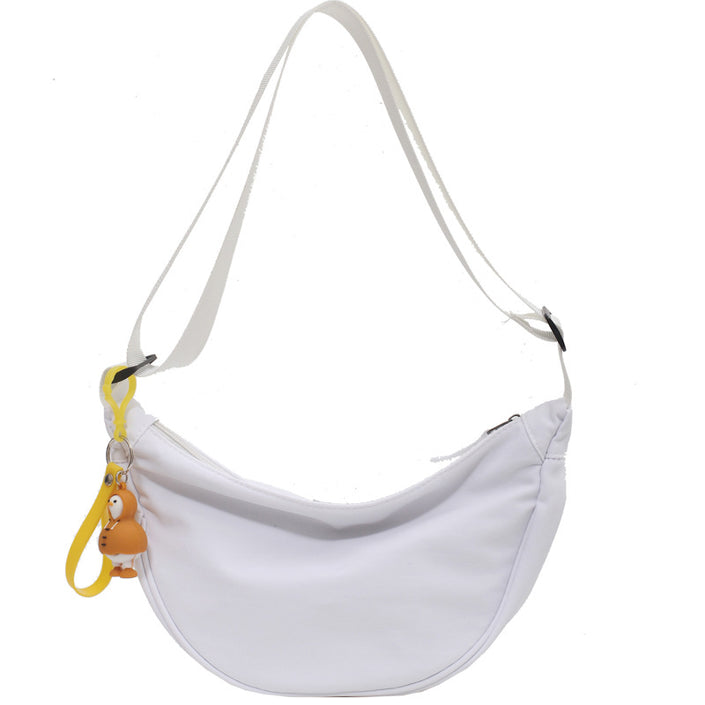 Nylon  Women's Saddle All-matching Crossbody Dumpling Bag