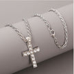 Cross Pendant Necklaces For Women Men Punk Hiphop Rope Chain On Neck Rapper Jewelry