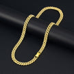 9mm Cuban Link Chain Alloy Single Row Drill Men's Necklace
