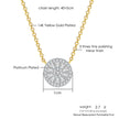 European And American Hip Hop Style Inlaid Zircon Two-color Electroplating Classic Round Necklace