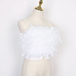 Womens Summer Petal Feather Camisole Wrapped Chest