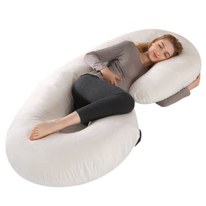 Crystal Velvet C-type Pregnancy Pillow For Sleeping On The Side