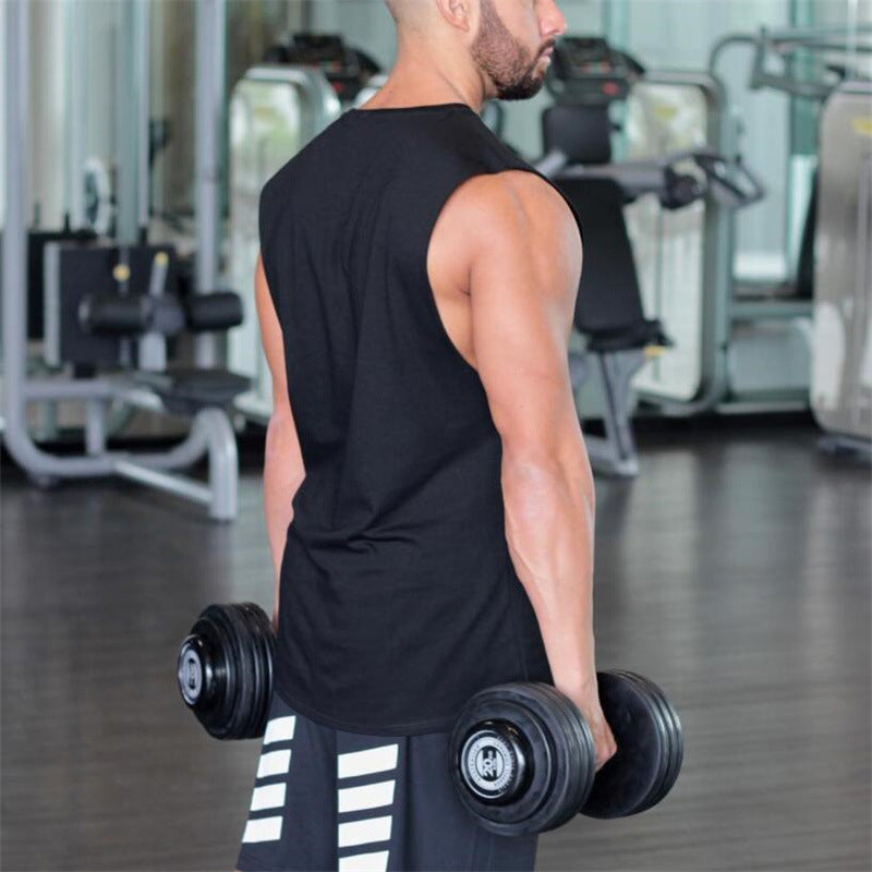 Men's Sports Fitness Cotton Sleeveless T-Shirt