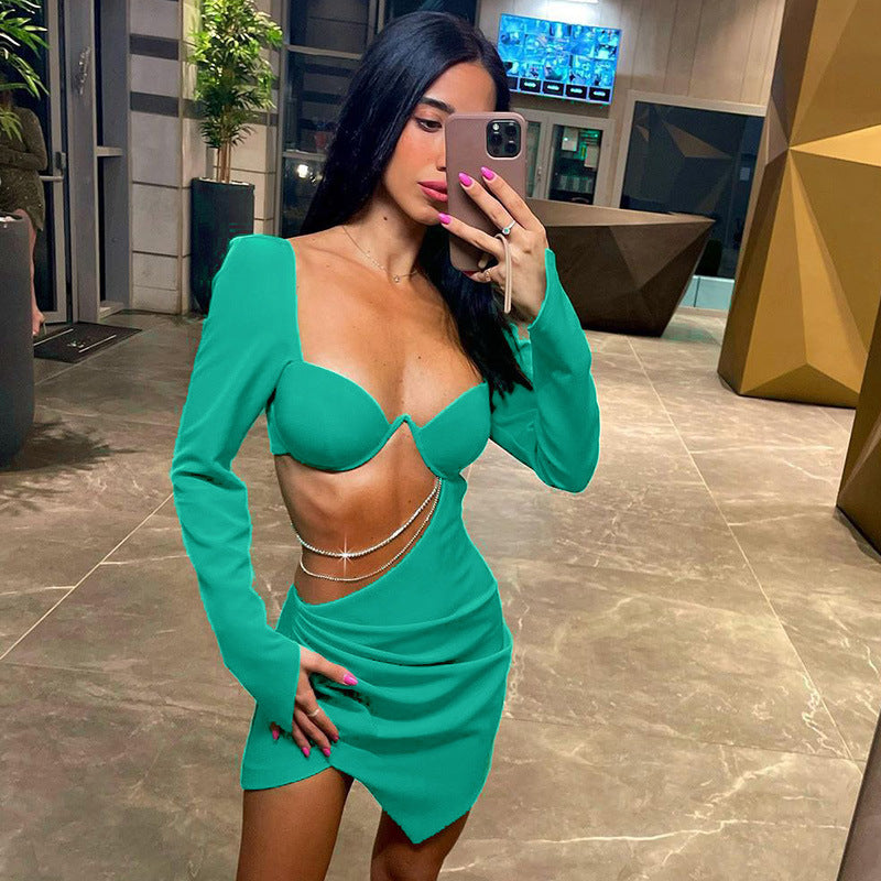 Cross-border Fashion Elegant Women's Clothing Tube Top Short Skirt Women