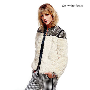 Lamb Wool Beaded Fur Short Coat Thickened Cashmere