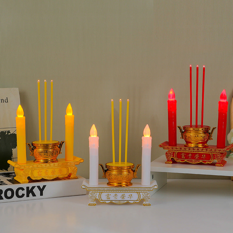 Electronic Censer Buddha Lamp Candlestick Candle