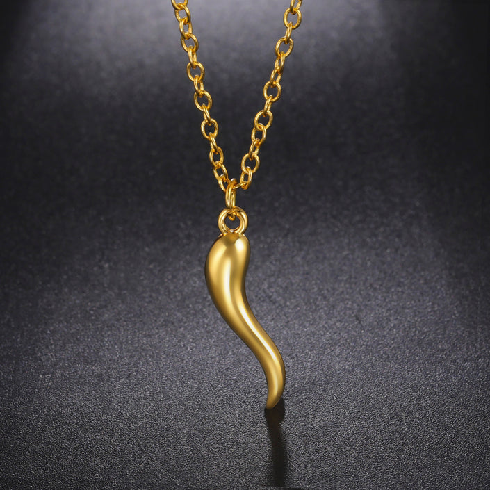 Stylish Graceful Simple Versatile Cross Chain Pepper Pattern Women's Alloy Necklace