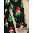 Toddler Kids Baby Girl Christmas Dress Outifts, Long Sleeves Cartoon Prints Party Dress With Heart Print Vest Coat Xmas Clothes Set