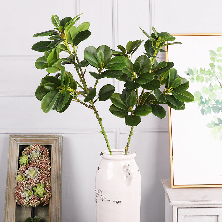 Single Ivy Tree Bark Artificial Camellia Home Interior Decoration Simulated Leaves Props Photography