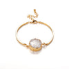 Bracelet Round Energy Crystal White Green