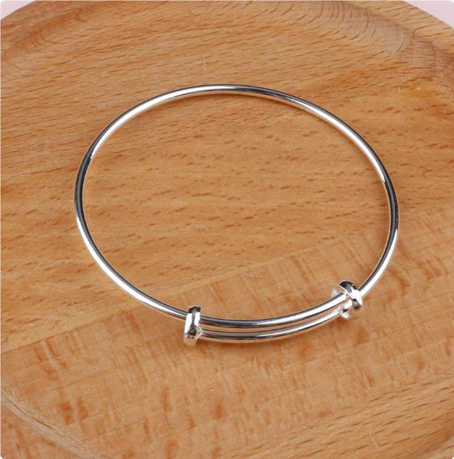 Hot 10pcs Lot Gold Silver Plated Charming Expandable Bangles Women Lady Wire Adjustable Bangle Bracelet For Fashion Gift Charms