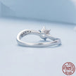 Silver Simple Button Wall Ring For Women
