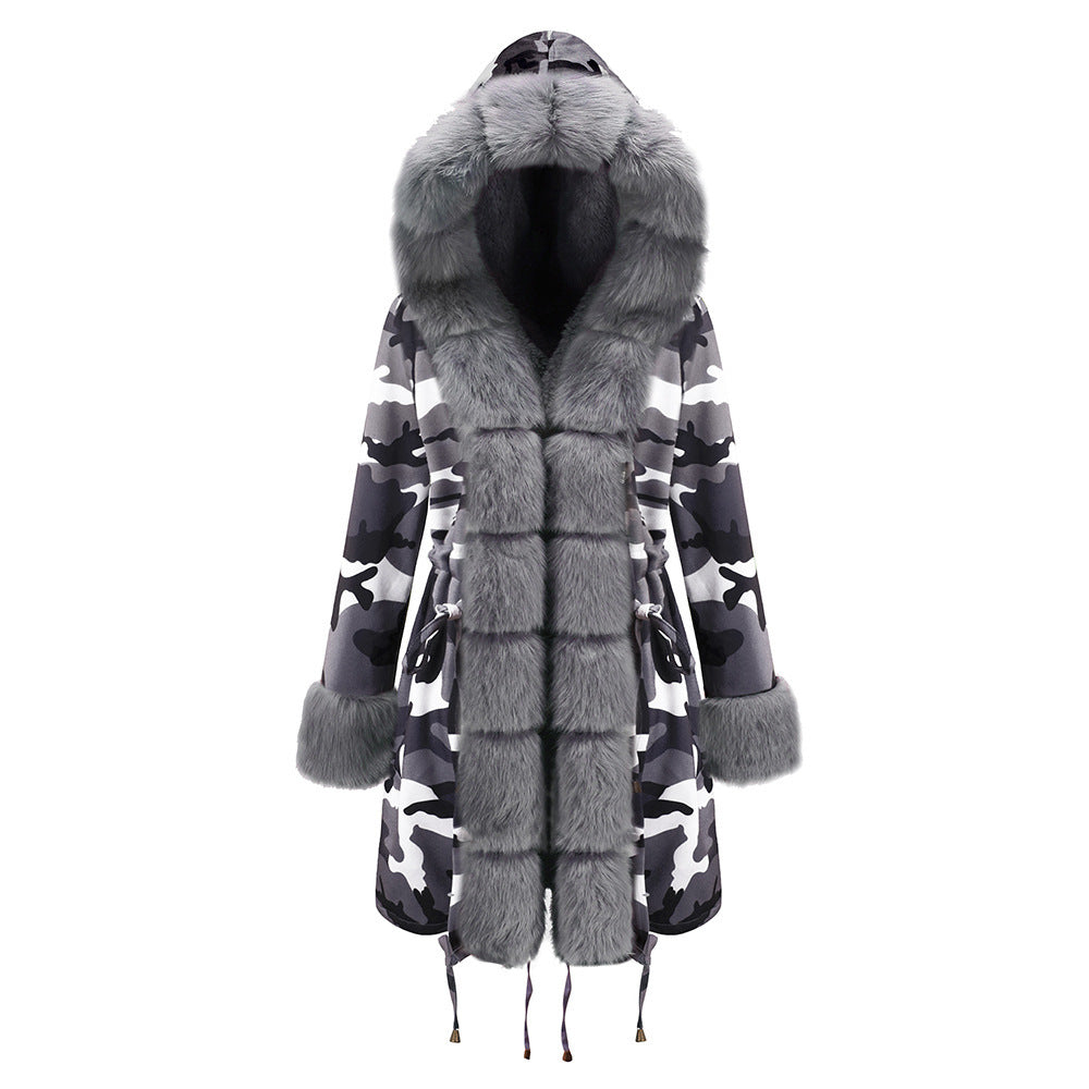 Plus Velvet Warmth And Thick Mid-length Cotton Coat