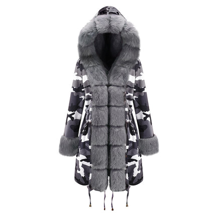 Plus Velvet Warmth And Thick Mid-length Cotton Coat