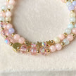 Multi Layer Bracelet With Morganite Chalcedony Matching