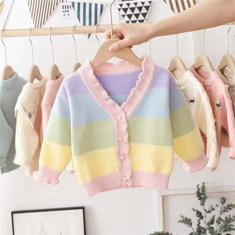 Autumn New Coat Knitted Cardigan Baby Sweater Top