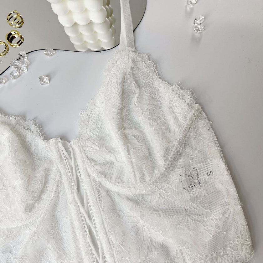 Women's Lace Wrap Chest Tie Short Umbilical Camisole