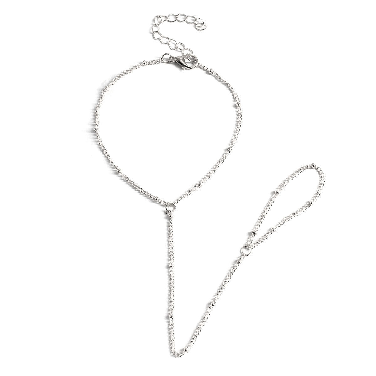 Small Rice-shaped Beads Rice Beads Zircon Pearl Ring Chain Love Finger Chain Ornament