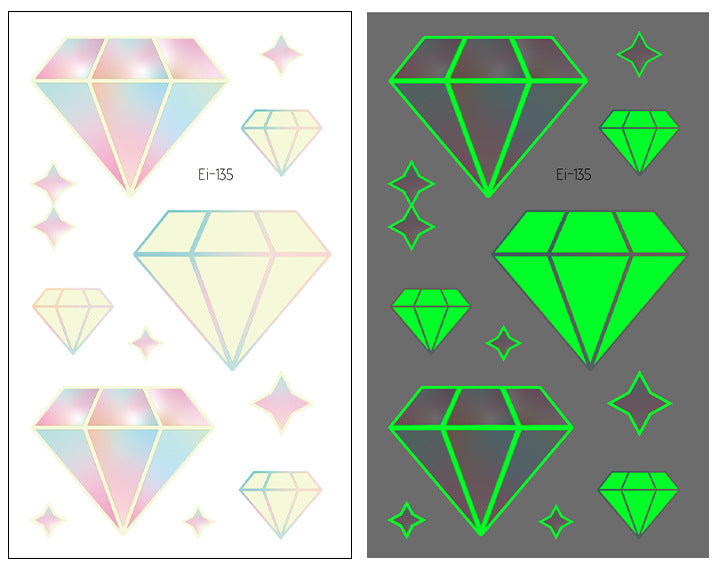 Waterproof Glitter Butterfly Tattoo Stick Gradient Tattoo