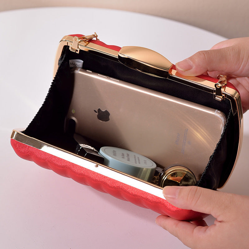 Women's Fashion Creative Chain Clutch Shoulder Bag