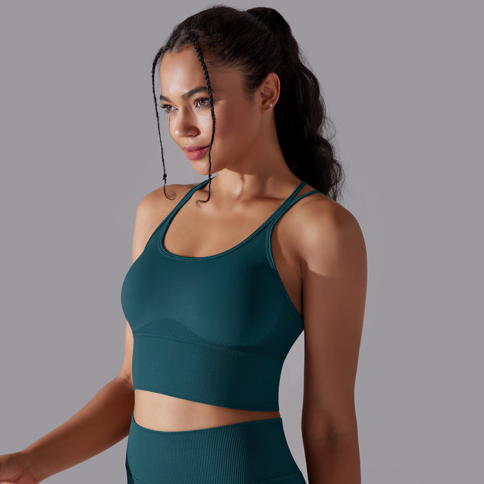 Solid Color Cross Beauty Back Exercise Underwear yoga