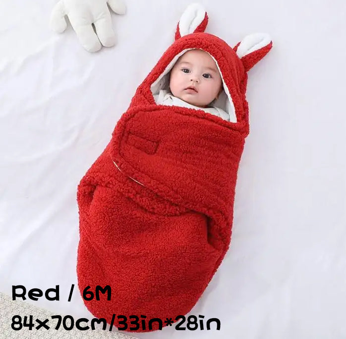 Super Soft Baby Sleeping Bag Fluffy Fleece Newborn Blanket Swaddle Blankets, Unisex Baby Wrap For Newborn Baby