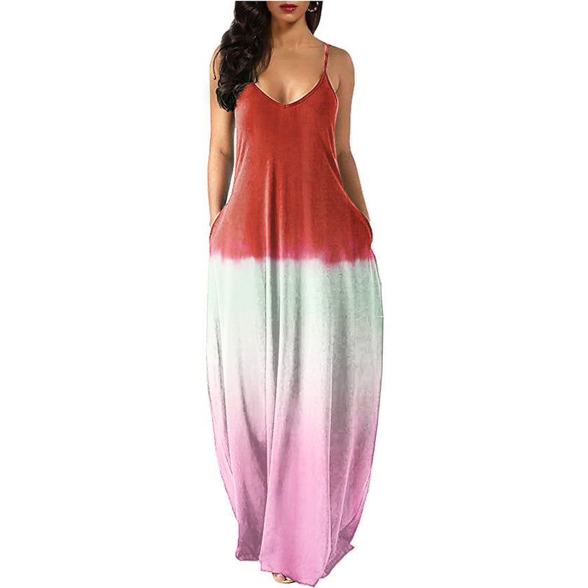 Sexy Backless Irregular Beach Dress