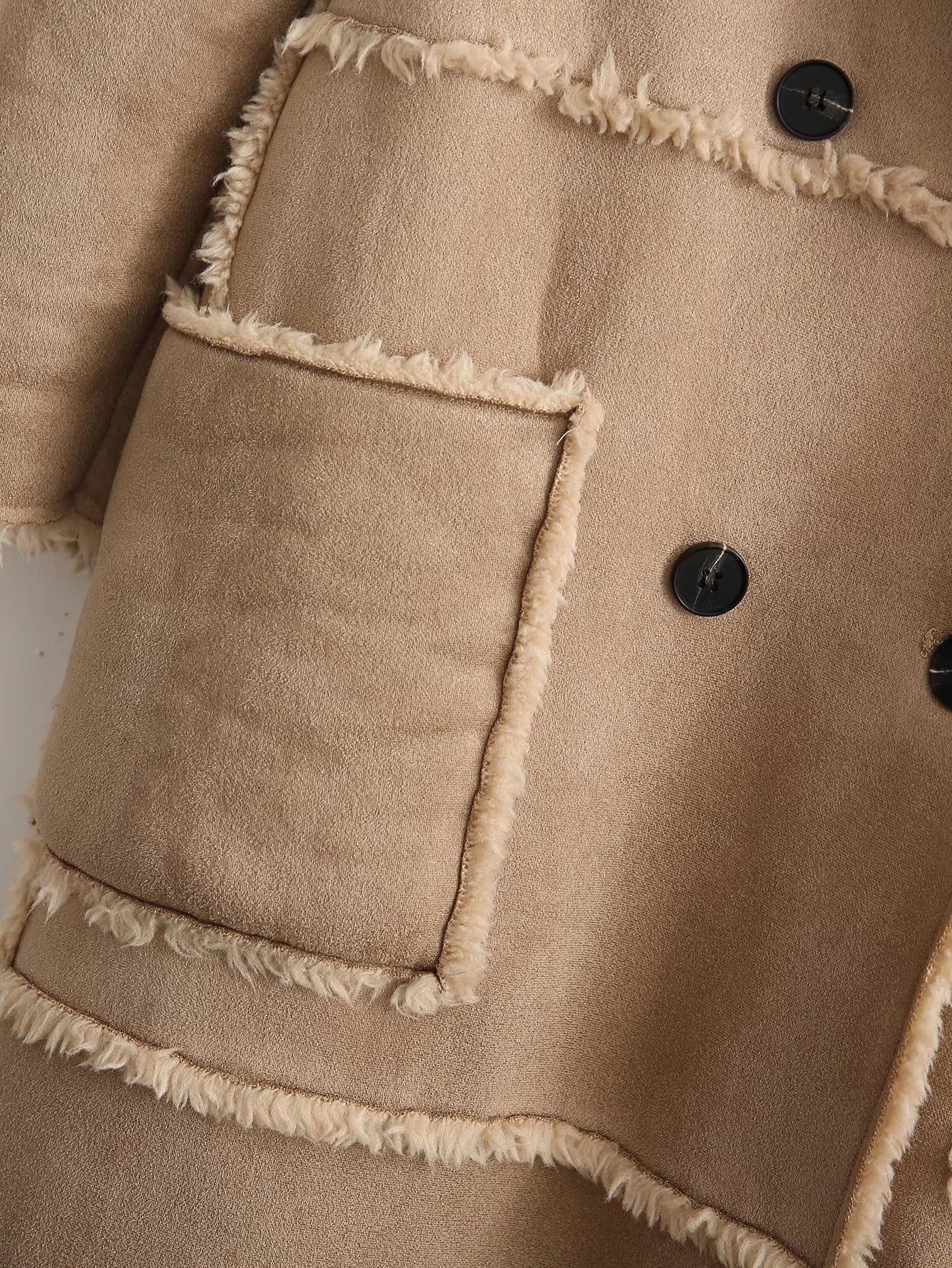 Personality Stitching Fleece Coat Coat Autumn And Winter Women's