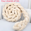 Heightening Baby Braided Crib Bumpers Knot Long Pillow Cushion Bedding Room Dector