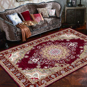 European Style Jihe Print Carpet Bedroom Living Room