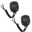 2 PCS Multifunctional Handheld Digital LCD Stopwatch Timer for Sports/Running/Racing/Swimming