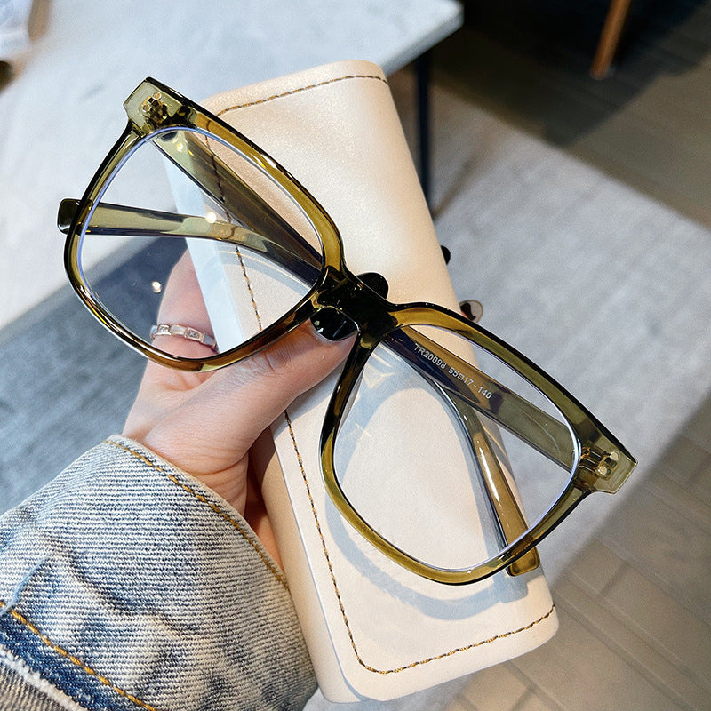 Large Frame Anti Blue-ray Glasses Personality Rivets