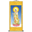 Like Buddha Statue Enshrine Silk Cloth Scroll Decorative Painting