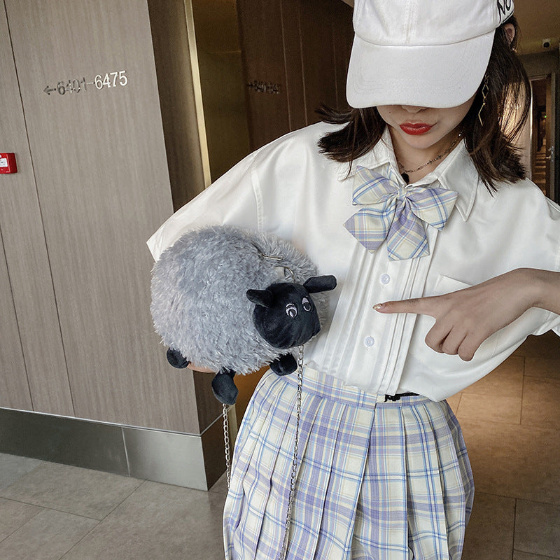 Cute Ins Cartoon Doll Shoulder Bag Female Personality Doll Single Shoulder Messenger Bag Ugly Student Plush Bag