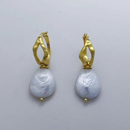 Trendy Vacuum Vapor Plating Gold High Color Retaining Earrings