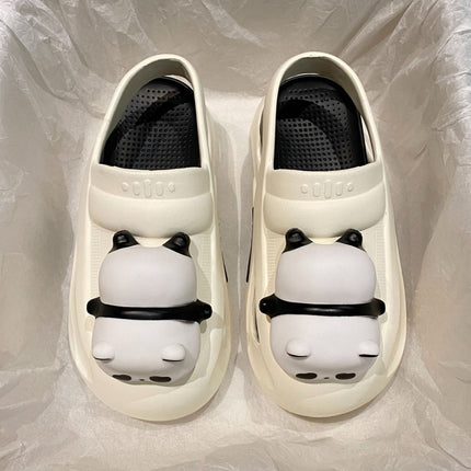 Cute Slipper With Panda Lamp Summer Sandales Femme Light Funny Woman Slippers Shoes Women