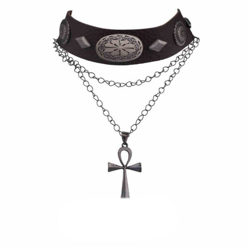 Retro Punk Style Cross Necklace