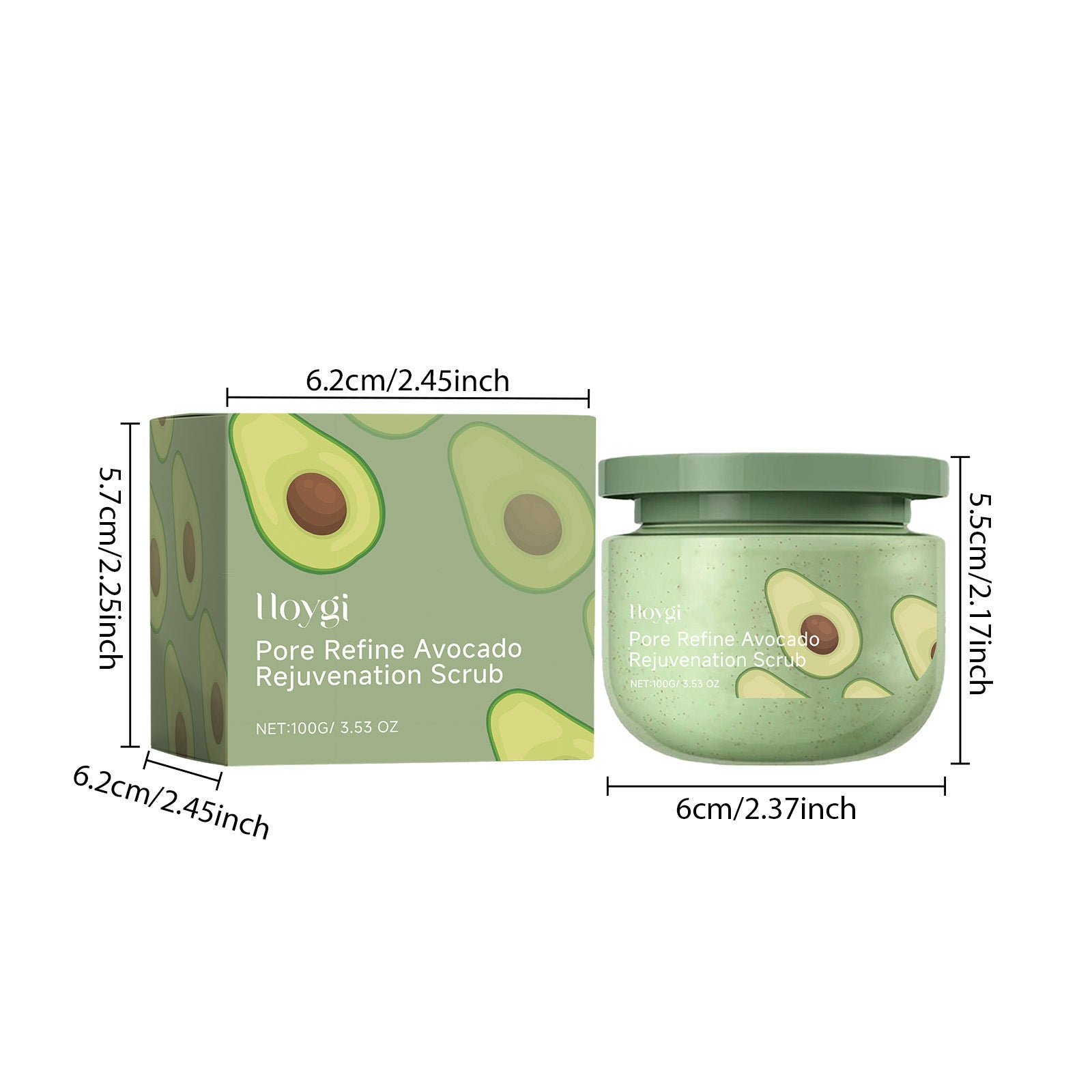 Avocado Ice Cream Facial Scrub Body Cleaning