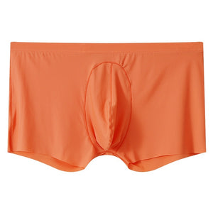 Ice Silk Mesh Big Bag Mid Waist Boxer Underwear