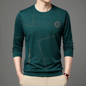 Men's Round Neck Long Sleeve T-Shirt