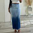 Women's Clothing Fashion Slit Tassel Denim Skirt