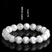 Natural Snowflake Ghost Round Beads Bracelet