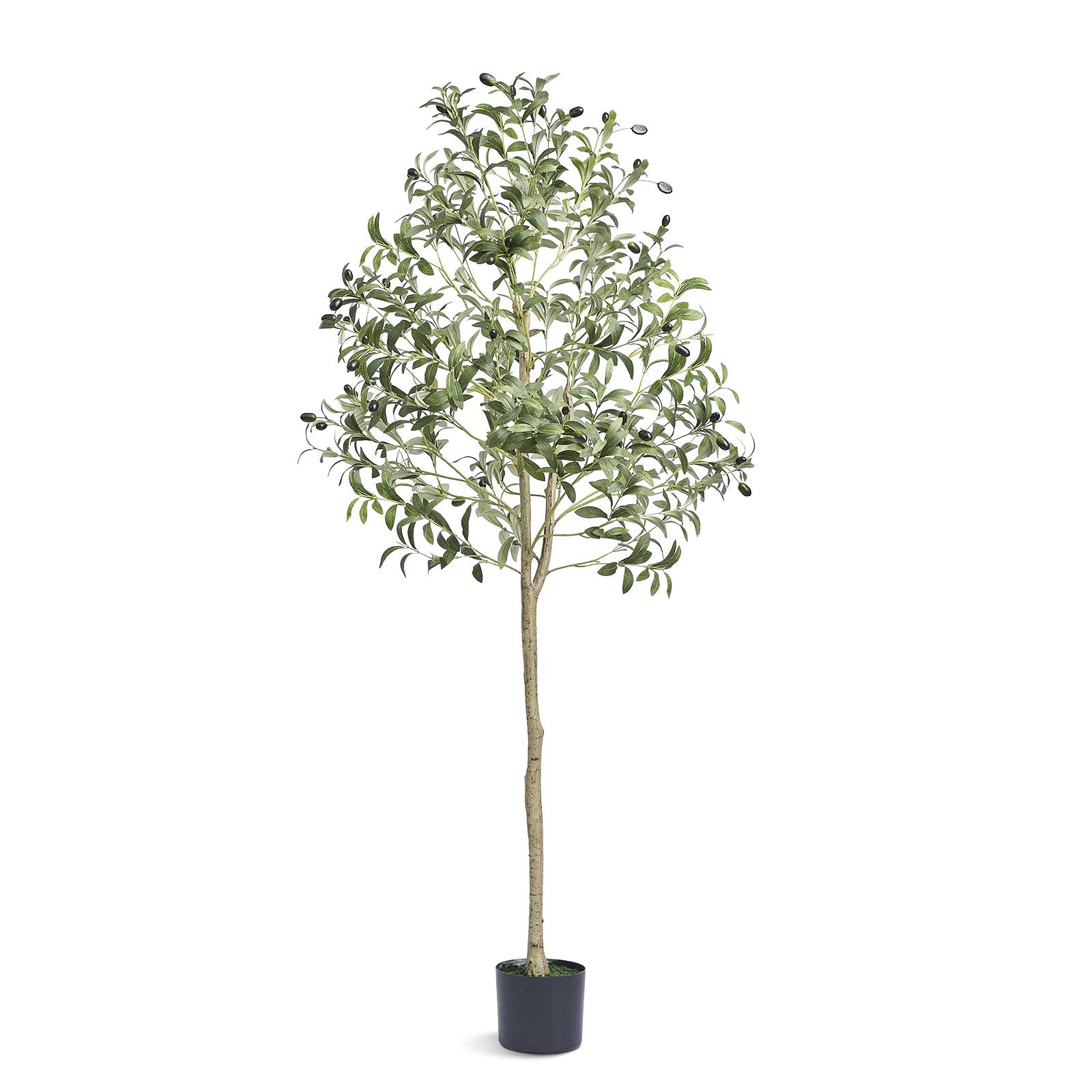 Artificial Olive Tree, 5 FT Tall Faux Plant, Secure PE Material & Anti-Tip Tilt Protection Low-Maintenance Plant, Lifelike Green Fake Potted Tree For Home Office Warehouse Decor Indoor Outdoor